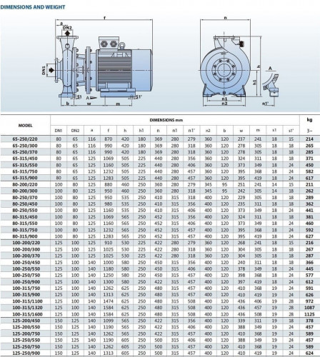 Monoblock pump for brake fluids BST 80-315/55, 3000