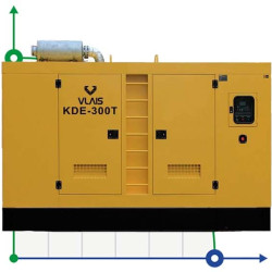 Generador diesel industrial VLAIS KDE-300T con ATS, motor Ricardo 300kVA, 240kW, 380V/50HZ tipo cerrado