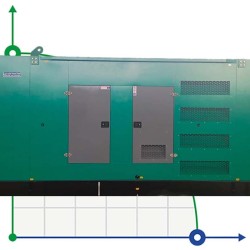 Промышленный дизельный генератор XHYP-1500GF с ATS, двигатель Perkins 1850kVA, 1500kW, 380V/50HZ закрытого типа