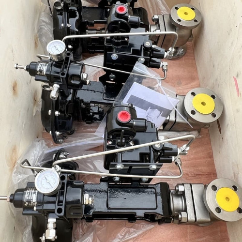 DN25 Pneumatycznie sterowany zawór regulacyjny 10P11Y-DNx2516Z-L112C-C (korpus CF8, gniazdo SS304) z pozycjonerem YT-1000, wejście 4-20 mA, Ex