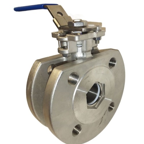 DN32 Stainless ball valve flanged monoblock AISI 304, PTFE seat