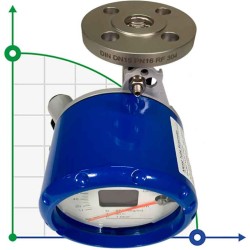 DN15 stainless steel flow meter rotameter KLZZ PN6 (liquid alcohol mixture C2H5OH 92%), 11-110 l/h, 4-20mA, Ex