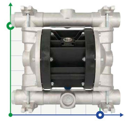 Pompe pneumatique à membrane BOXER 81 ALUMINIUM IB81-ALHTAAT--