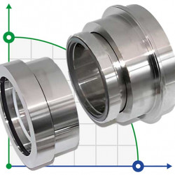 Картриджное уплотнение насоса Sulzer Ahlstar APP6 R-SE1F-AP 90, SIC/SIC, VITON, 316
