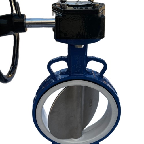 PN6 DN200 Засувка Батерфляй, чавунний корпус, диск AISI 304, Seat: PTFE