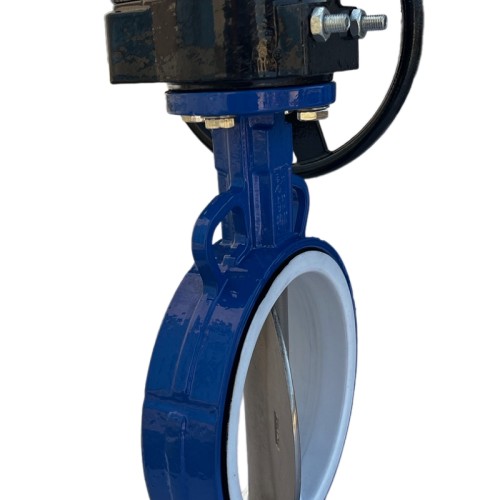 PN6 DN200 Засувка Батерфляй, чавунний корпус, диск AISI 304, Seat: PTFE