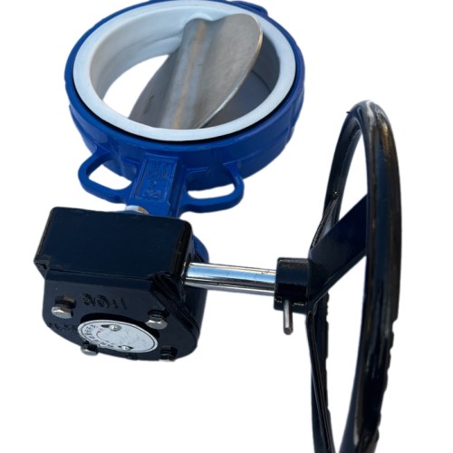 PN6 DN200 Засувка Батерфляй, чавунний корпус, диск AISI 304, Seat: PTFE