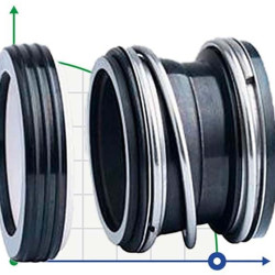 Uszczelnienie mechaniczne R-B151 38, SIC/SIC, VITON, 304