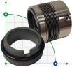 Dichtung mit Metallbalg R-680 60, SIC/SIC, VITON, AM350/316