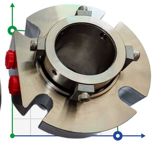 Doppelte Patronendichtung R-BED 80, SIC/SIC/CAR/SIC/VITON, M/316