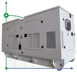Générateur diesel industriel XHYP-1800GF avec ATS, moteur Perkins 2250kVA, 1800kW, 380V/50HZ type fermé