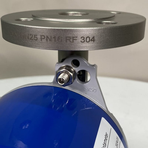 DN25 Расходомер ротаметр из нержавеющей стали KLZZ PN16 (liquid Alcohol mixture C2H5OH 92%), 17-170 l/h, 4-20mA, Ex