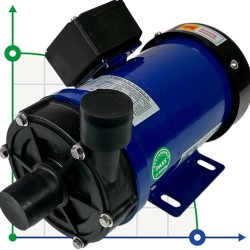 Насос для химии с магнитной муфтой MD-F-255SAE-5V38AYS, PPH, 53L/min, 6.2m, 380V