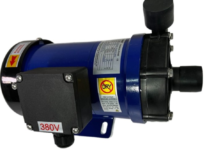 Chemical pump with magnetic coupling MD-F-255SAE-5V38AYS, PPH, 53L/min, 6.2m, 380V