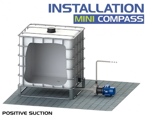 Химический насос с магнитной муфтой FLUIMAC MINI COMPASS MC 30 PVDF, 45 Вт, 220В