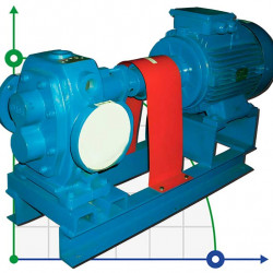 Bomba de engranajes para productos viscosos EMSE EDP 1002, 1 pulgada, 1 m3/h, 10 bar, 1,1 kW, 1000 rpm, acero al carbono