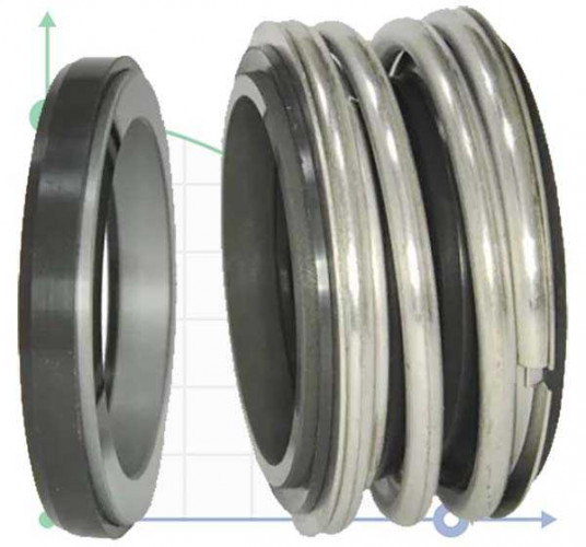 Mechanical seal R-MG1 15, SIC/SIC, VITON, 304, ZN