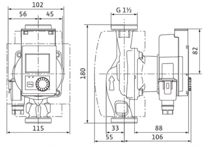 Pompe de circulation Stratos PICO 25/0.5-4-130 WILO avec contrôle électronique