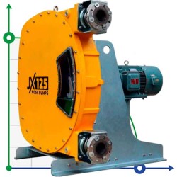 Industrial hose pump JXHIN-125-CI+ABS Plastic-NR-P, 66 m3/h, 22 kW, 16 bar, 380V