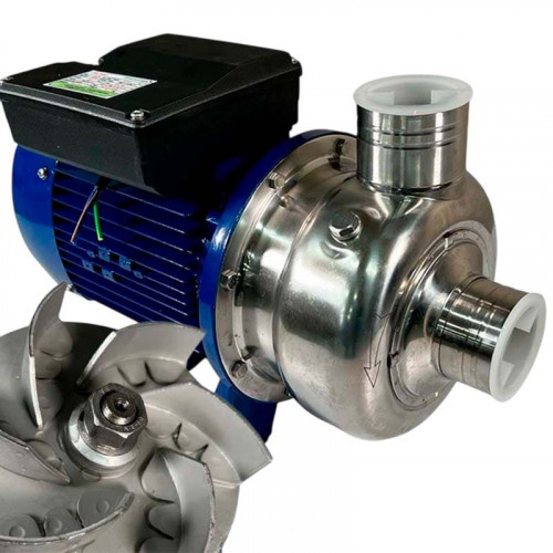 Centrifugal pump BK50D, 0.37kW, AISI 304, 220V/50Hz, 2900 with open impeller