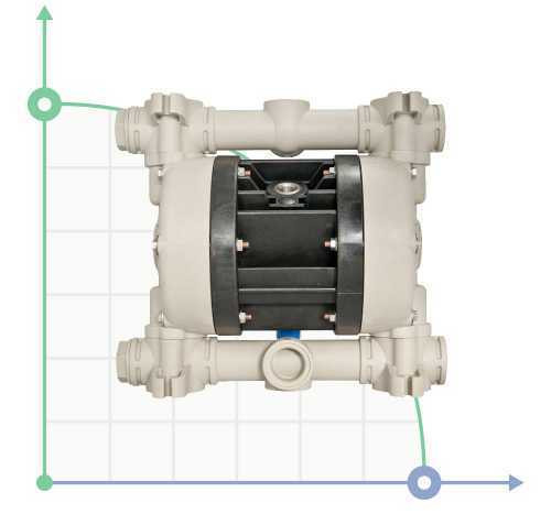 Pompe pneumatique à membrane BOXER 81 PP IB81-P-MTAAD--