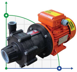 Pompa do chemii ADM 6 PP/TF/0.35HP/2800RPM ze sprzęgłem magnetycznym