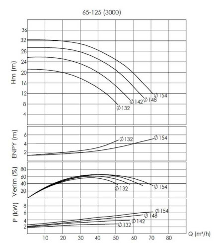 BTKF-I 65-125, 5,5 kW Pumpenteil inline (3000)