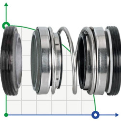 Uszczelnienie wału pompy R-208 20, SIC/SIC/SIC/SIC, VITON, 304