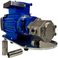 Bomba de engranajes de acero inoxidable para bombeo de nata, aceite, nata montada WCB-50/380V 50Hz, 25 l/min, 30 m, AISI 304, 0,55 kW, 1400 rpm, Ex