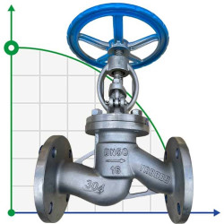 PN16 DN50 Фланцевий вентиль з нержавіючої сталі AISI 304, Seat AISI 304