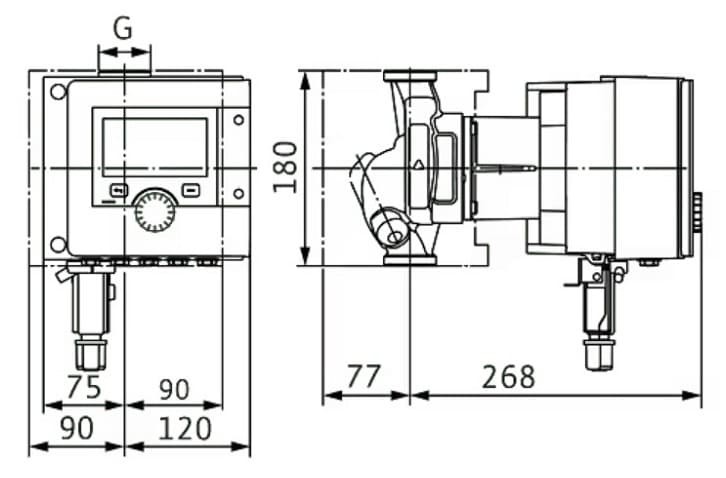 Stratos MAXO 25/0.5-12 PN10-R7 Pompe de circulation WILO avec contrôle électronique