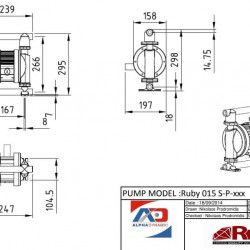 RUBY 015S-P-TST-T насос пневматический мембранный