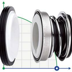 Sello mecánico R-102 14, CЕR/CAR, NBR, 304