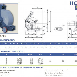 Peristaltische (Schlauch-)Pumpe FLUIMAC HELIOS ATR 80 FX 18874 l/h, 9 kW, 34,6 U/min