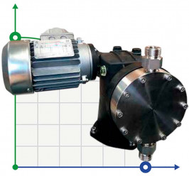 Pompe doseuse à membrane pour mélangeurs AQUA MVB, AISI 316L 75 l/h, 8 bar, 0,37 kW, 380V