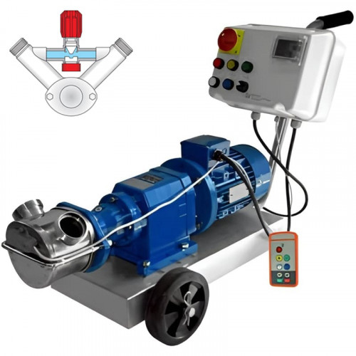 Импеллерный насос LIVERANI INV MINOR 40 +BY-PASS NR MF 1,87 кВт, 50-900 об/мин, 220В с частотником, пультом дистанционного управл.(15 м), на тележке