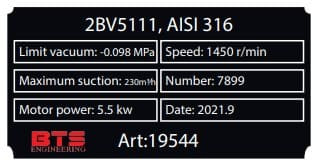 Vacuum pump 2BV5111 (AISI 316)