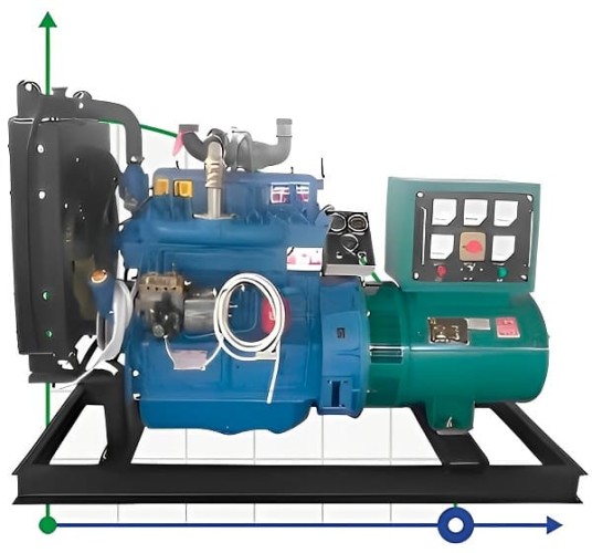 Générateur diesel industriel XHY-R40GF avec ATS, moteur Ricardo 50kVA, 40kW, 380V/50HZ type ouvert
