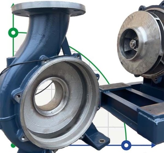 BGWH 300-460A (666/55), 160kW, 1450 Stainless Steel Horizontal Pump