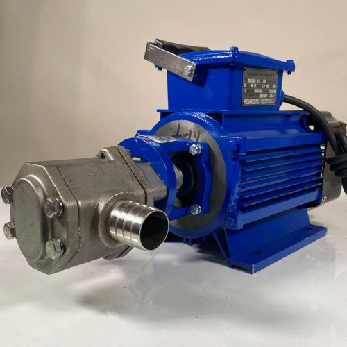 Pompe à engrenages en acier inoxydable pour le transfert d'huile moteur WCB-100/380V 50Hz, 50 l/min, 30 m, AISI 304, 1,1 kW, 1400 tr/min, Ex