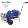 Impeller pump for pumping liquid eggs LIVERANI VA MAXI 80 +BY-PASS NR TF 4 kW, 150-600 rpm, 380V with variator, with trolley