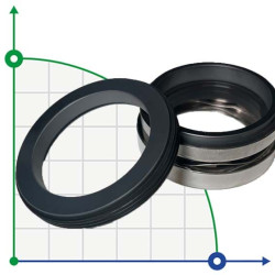 Sello mecánico para bomba ABS R-1577 50, SIC/SIC, VITON, 304, G60