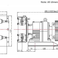 Industrial hose pump JXHIN-10-SS-NBR-P, 57 l/h, 0,37 kW, 10 bar, 380V