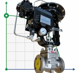 DN20 Pneumatically actuated control valve 10P11Y-DNx2016Z-L122C-C (CF8 body, SS304 seat) with YT-1000 positioner, 4-20mA input, Ex