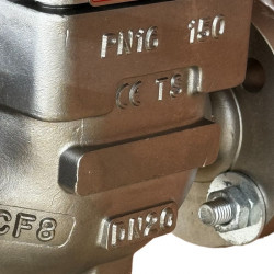 DN20 Pneumatically actuated control valve 10P11Y-DNx2016Z-L122C-C (CF8 body, SS304 seat) with YT-1000 positioner, 4-20mA input, Ex