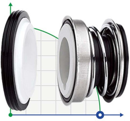 Sello mecánico R-102 20, CЕR/CAR, NBR, 304