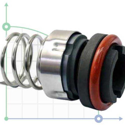 Sellos de bomba R-DJ 22, SIC/SIC, VITON, 304