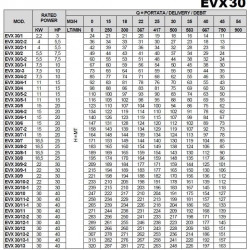 Многоступенчатый насос для систем кондиционирования EVX 30/9-1a, 22 кВт, 45 м3/ч, 215м, 380V/T, AISI 304 (EBARA EVM)
