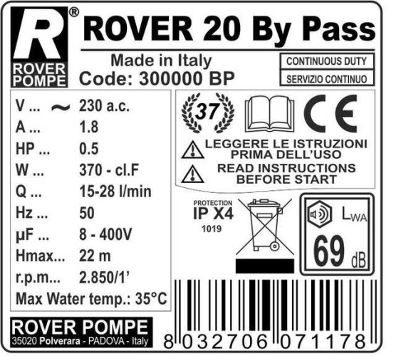 ROVER 20 By-Pass рідинно-кільцевий насос
