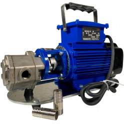 Stainless steel gear pump for pumping chemical liquids WCB-50/380V 50Hz, 50 l/min, 30 m, AISI 304, 0.55 kW, 2900 rpm, Ex